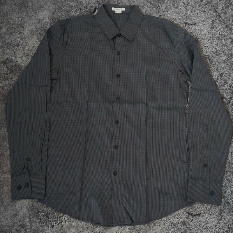 KEMEJA HELMUT LANG "STRIPES" DARK GREY [ Original ]