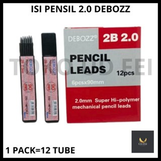 

(1 PACK=12 TUBE) ISI PENSIL 2.0/ ISI PENSIL MEKANIK 2.0/ REFILL PENSIL 2.0 MEKANIK DEBOZZ