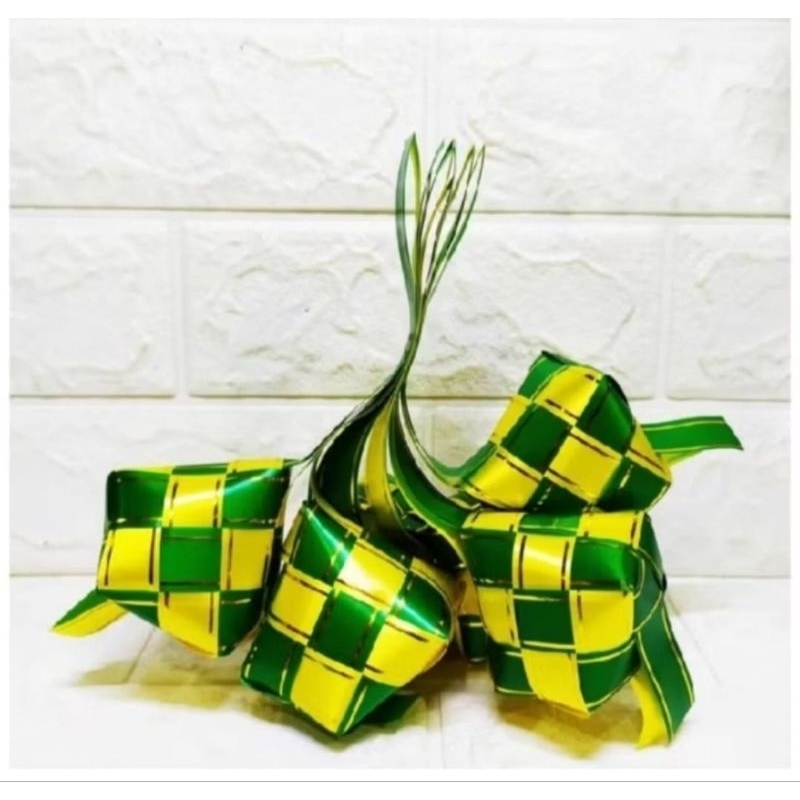 Hiasan Idul fitri ketupat per 6pcs / hiasan ketupat jumbo isi drakon/hiasan parcel lebaran ketupat