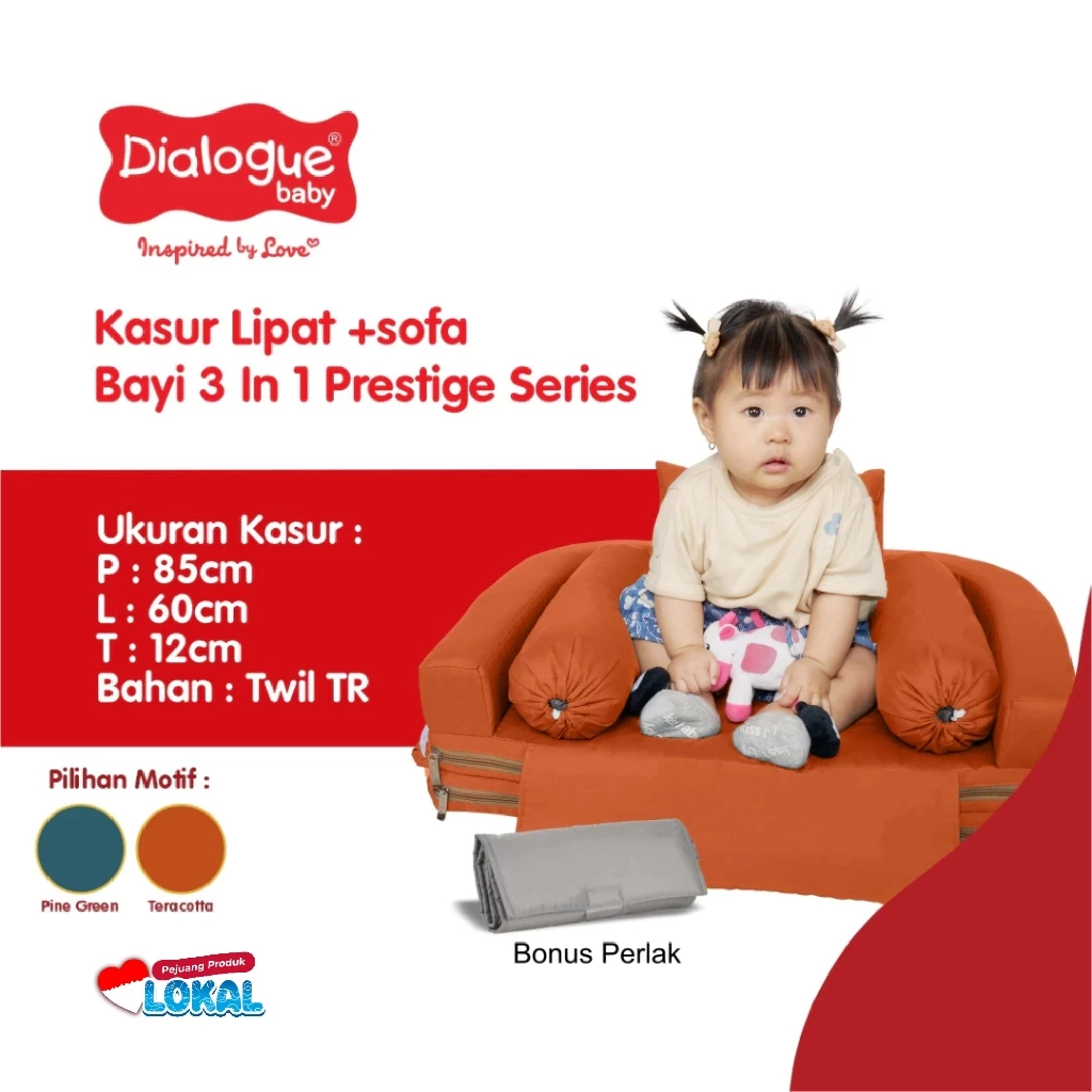 DIALOGUE BABY Kasur Lipat + Sofa Bayi 3 in 1 Prestige Series
