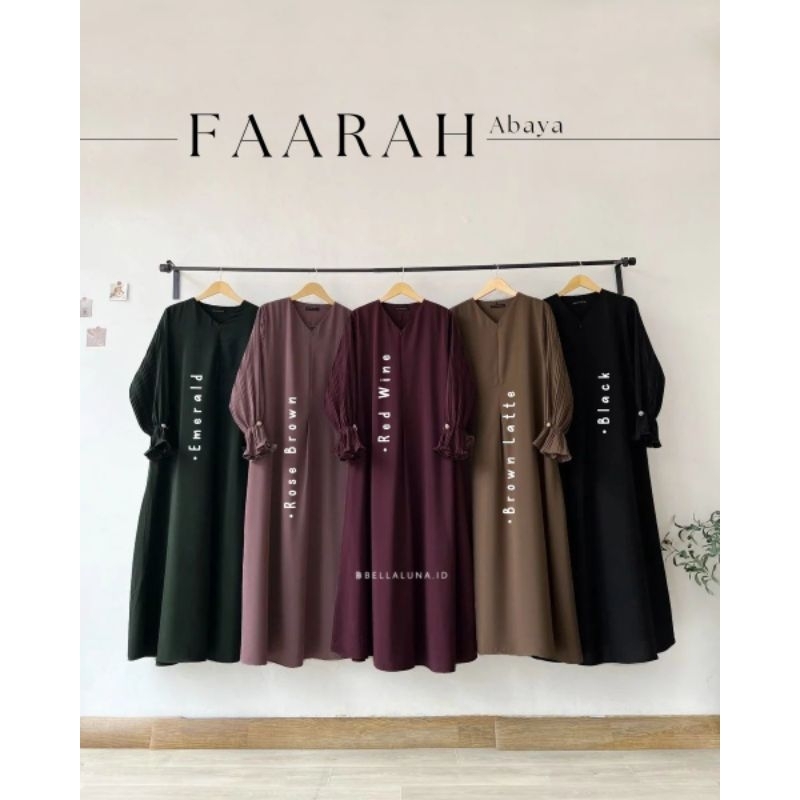 FAARAH ABAYA PLISKET BELLALUNA ILYANA SILK
