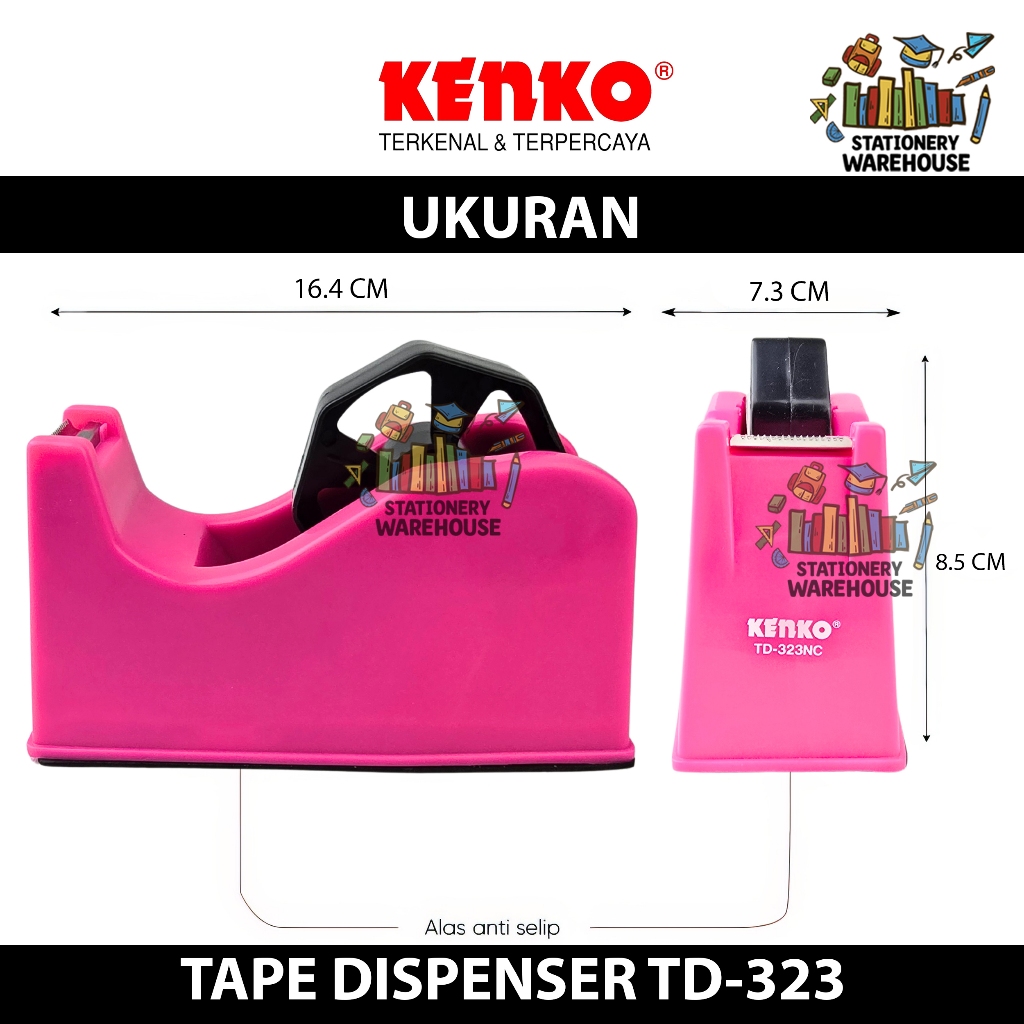 

Tape Dispenser Kenko Td-323 Td-323Nc Td-323Pc / Tape Cutter / Alat Pemotong Lakban