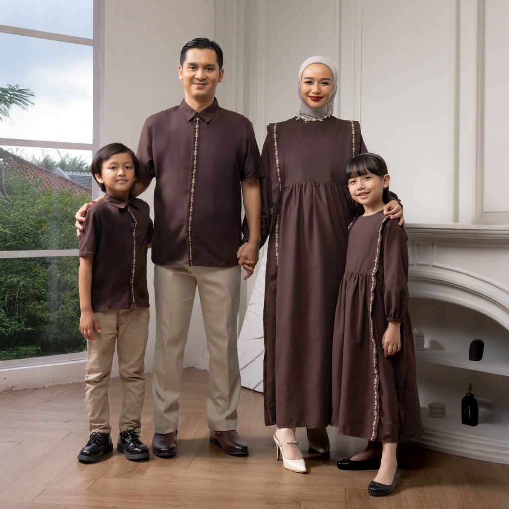 ZM Zaskia Mecca - Sarimbit Family Set 1 - Romansa Khatulistiwa - Edisi Wijayakusuma | Gamis Wanita, 