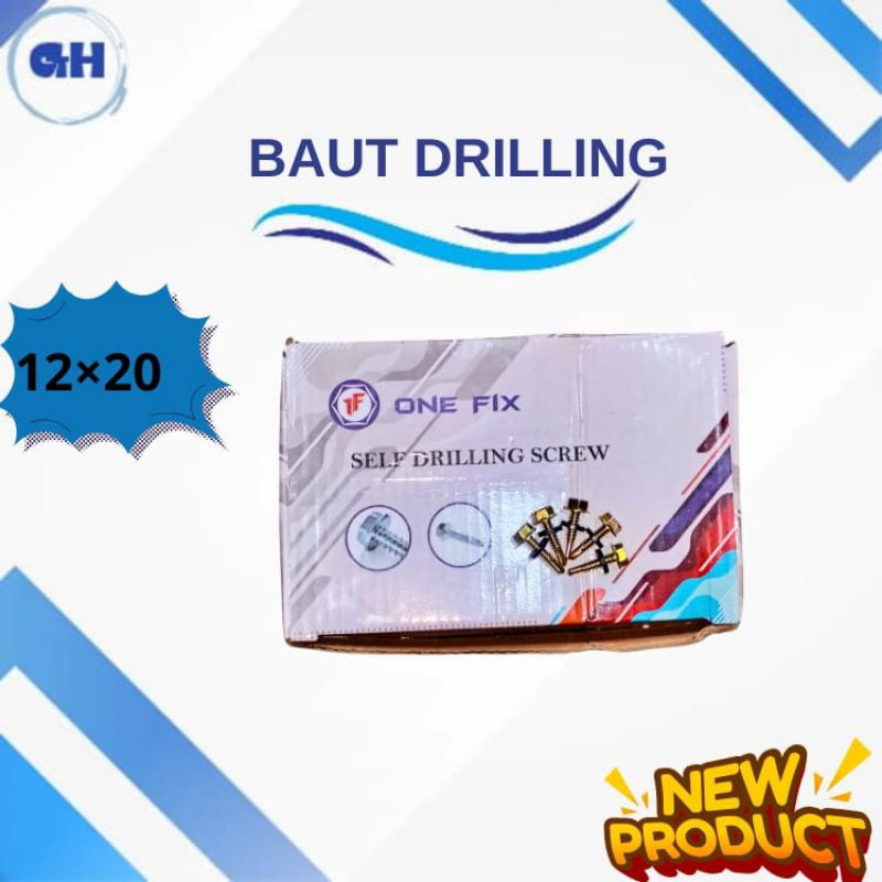 Baut Sekrup/Skrup Self Drilling 12 × 20
