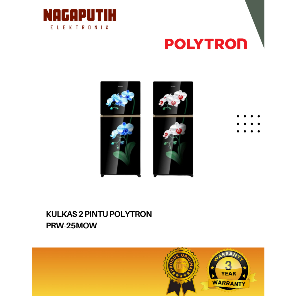 POLYTRON KULKAS 2 PINTU PRW-25MOW GARANSI RESMI