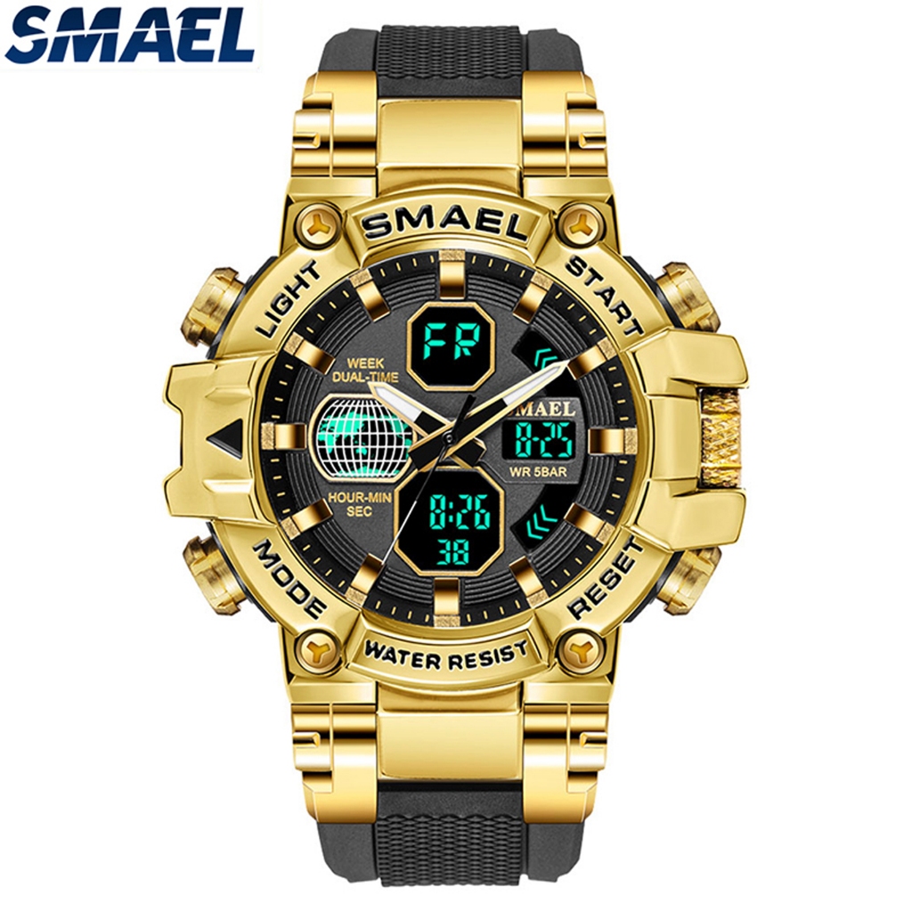 SMAEL 8027  Jam tangan smael original pria,jam tangan pria digital,Jam Tangan Taktis Militer Pria de
