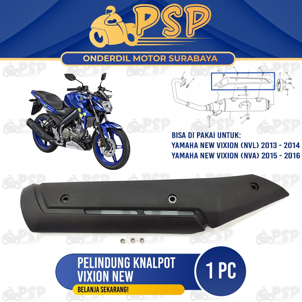 Pelindung Knalpot Vixion New - Cover Tutup Penutup Tameng Kenalpot Yamaha Vixion New NVA NVL