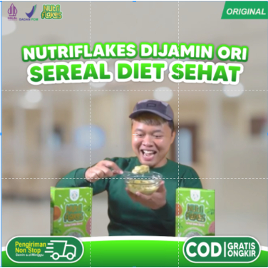 

Nutriflakes Sereal Umbi Garut 100% Original Solusi Atasi Asam Lambung Maag Kronis Gerd 280gr