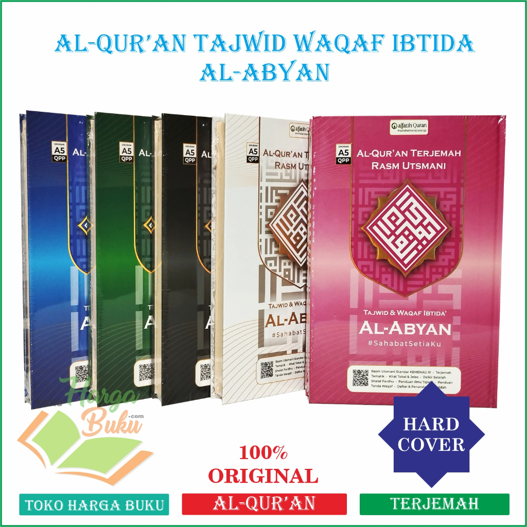 Al-Quran Al-Abyan A5 HC Rasm Utsmani Terjemah Tajwid Warna Waqaf Ibtida Penerbit Alfatih Quran