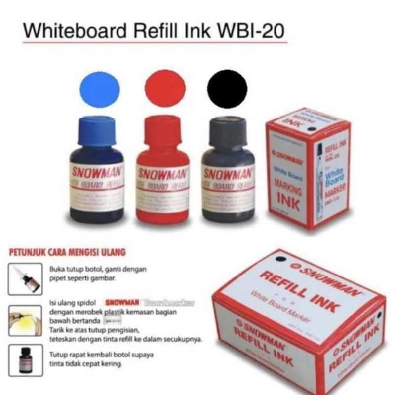 

REFIL MARKER SNOWMAN WHITE BOARD MERAH BIRU HITAM