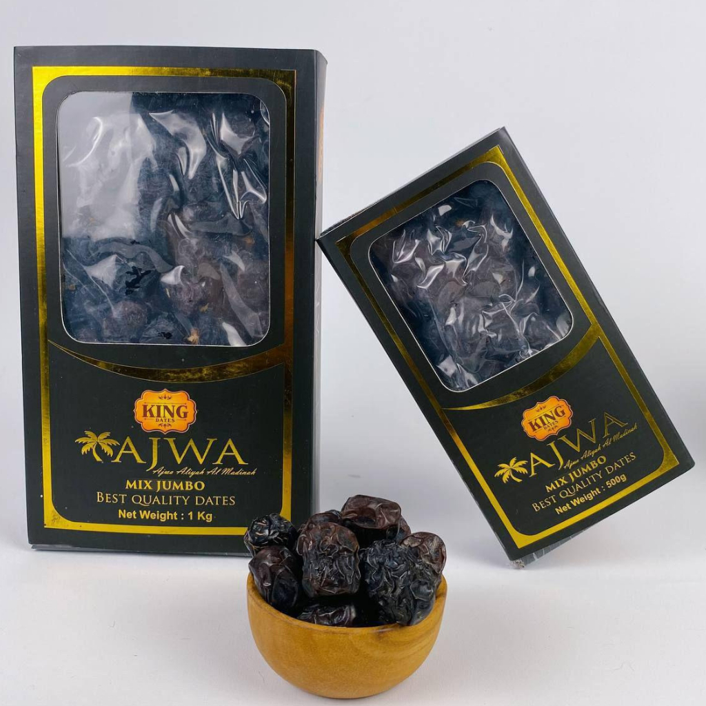 

King Ajwa Jumbo Dates Kurma Nabi Medina | Ajwah Saudi Arabia Asli Oleh Haji Original Azwa Premium