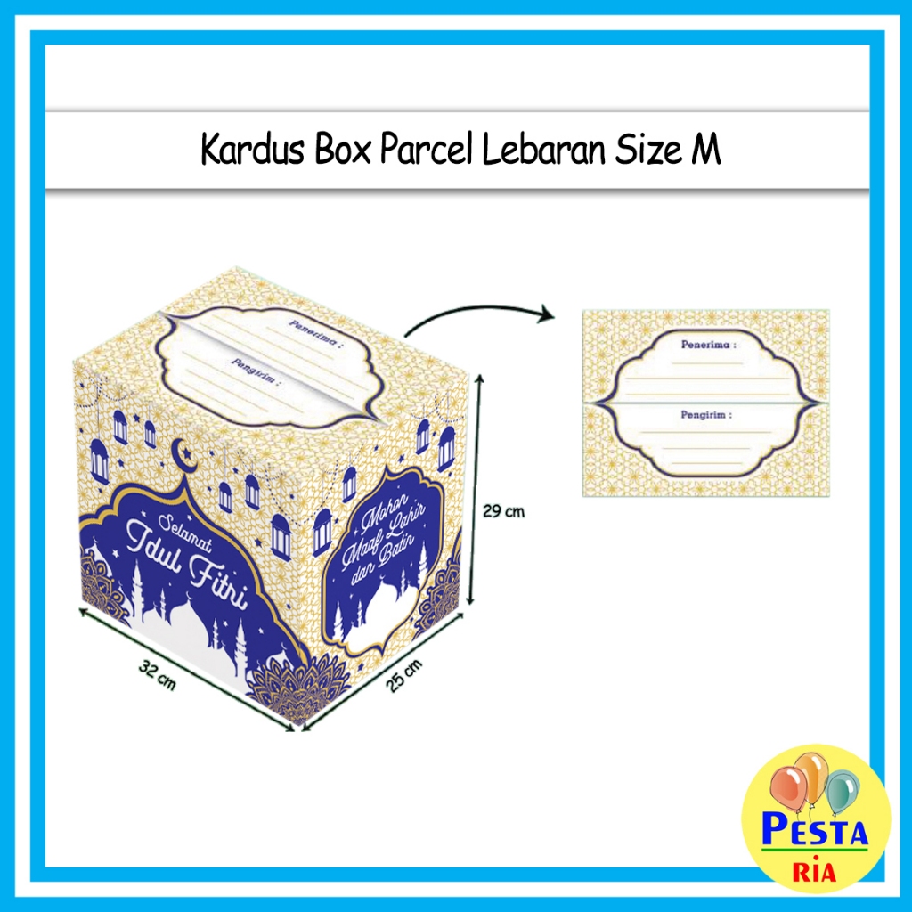 Murah (1Pcs) Box Parcel Lebaran /Kardus Eid Mubarak / Dus parcel Idul Fitri / Kemasan Bingkisan Parc