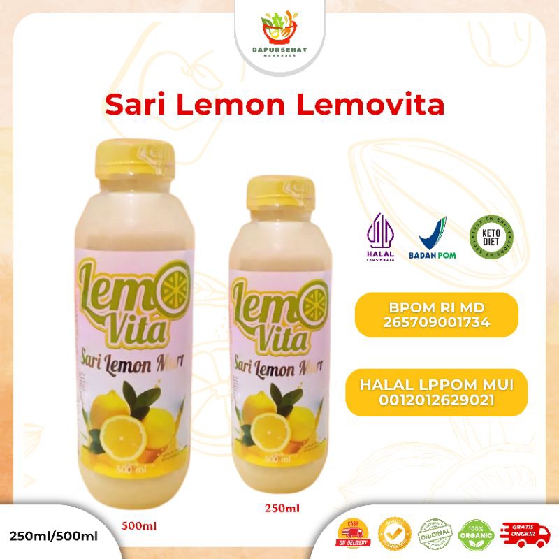 

[BPOM] LEMOVITA 500 ml Sari Lemon Murni Jus Lemon 100% Murni Jus Diet detoks menurunkan kolesterol
