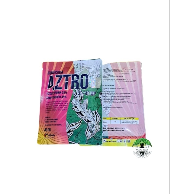Aztro 40 gram fungisida 2 bahan aktif azoxystrobin+dimetomorf 80%