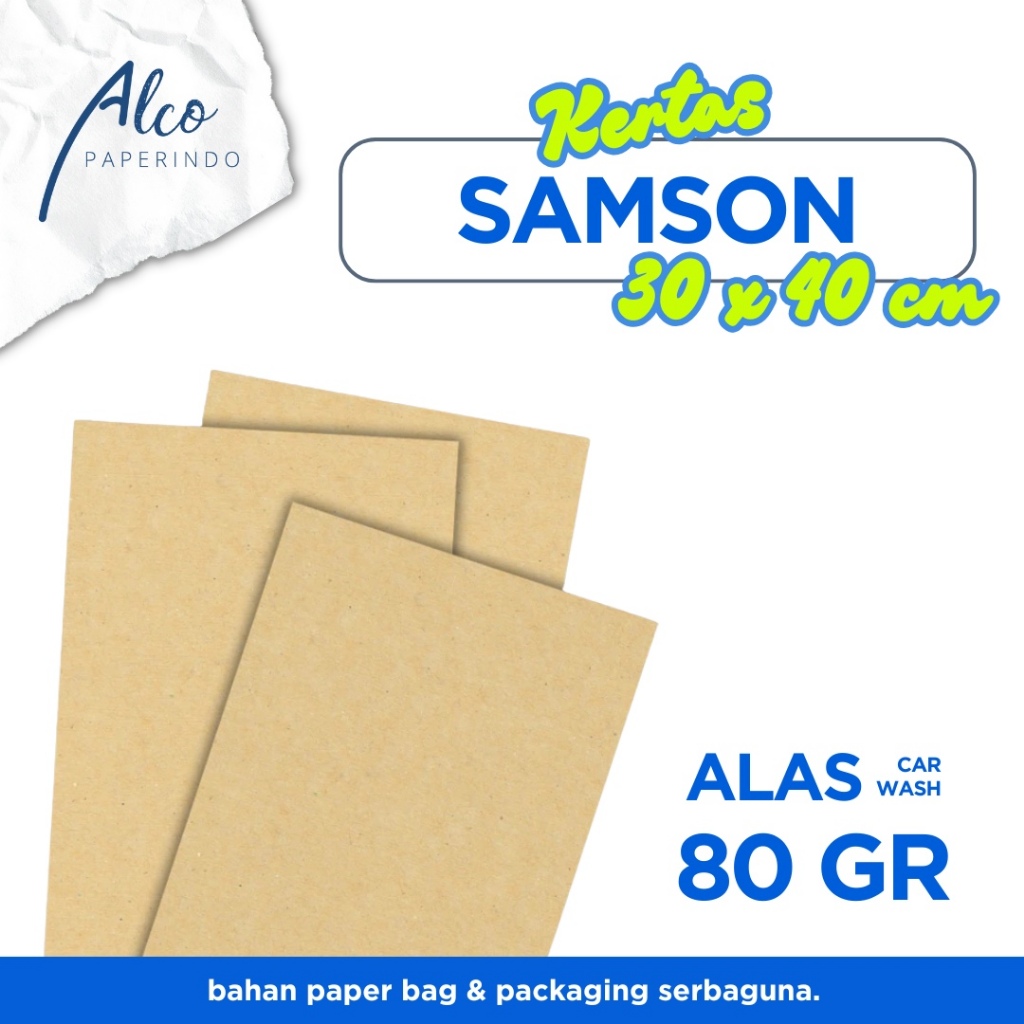 

Kertas Samson Coklat 80 gr ukuran 30X40cm untuk Alas Carwash