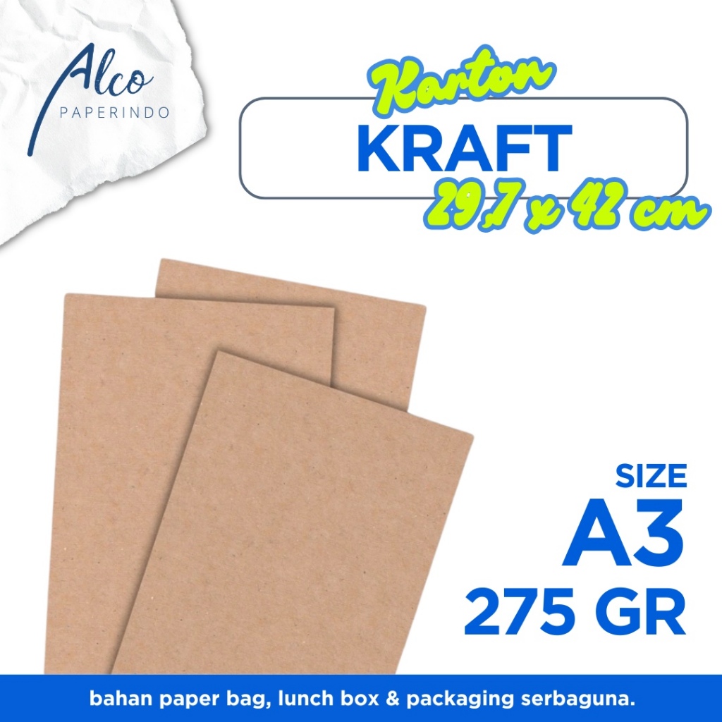 

Kertas Brown Kraft 275gr ukuran A3
