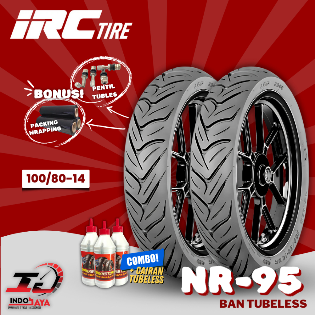 [READY COD] BAN LUAR TUBELESS IRC NR95 (100/80-14) BAN LUAR UNTUK MATIC VARIO / BEAT DELUXE / STREET