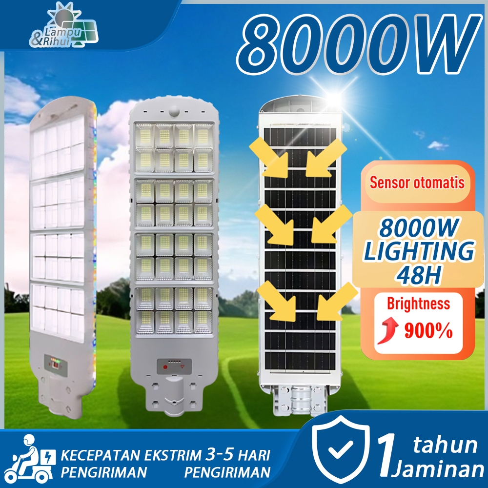 【Siap untuk dikirim】8000W lampu jalan tenaga surya  lampu jalan tenaga matahari lampu solar cell lam