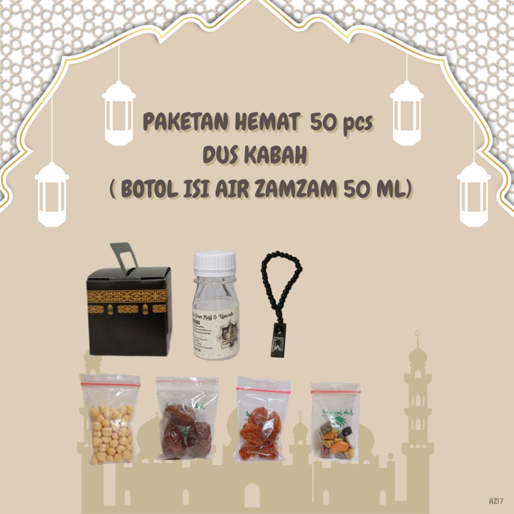 

Xmaster 50 pcs paketan hemat KABAH untuk oleh oleh haji dan umroh ( botol isi air zamzam 50 ml )