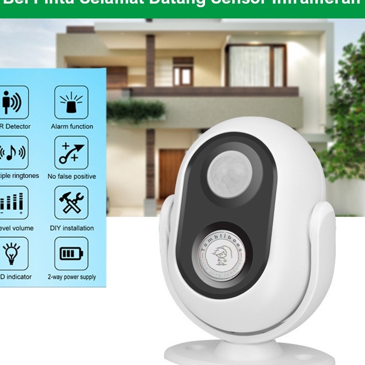 Diskon Bel Pintu Otomatis Alarm Bell Rumah Sensor Gerak Inframerah Alarm Induksi Bel Pintu Sensor Tu