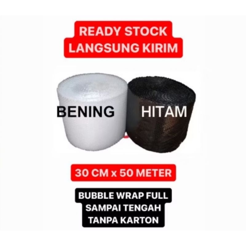 

Termurah!!! Bubble Wrap Full 50 Meter x 30 Cm Tanpa Kardus Tengah