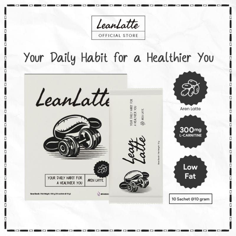 

Kopi LeanLatte Low Fat - 1Box (isi 10sachet)