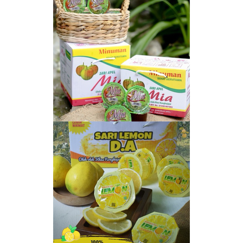 

Minuman Sari Apel Mia & Sari Lemon Asli Nongkojajar