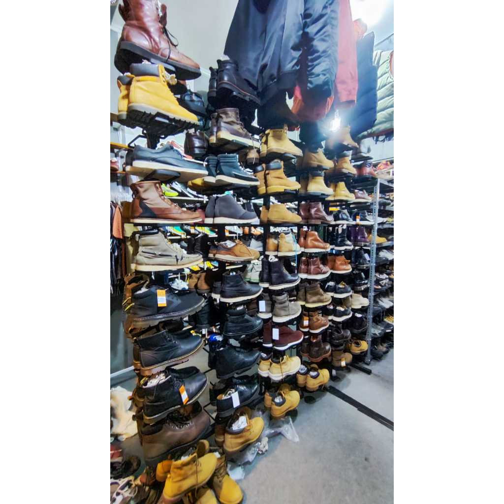 sepatu boot casual kulit moctoe roundtoe tapak putih tim cat redwing thorogood