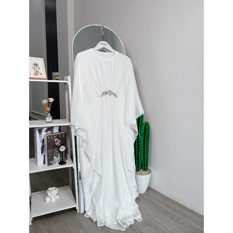 Yalae Kaftan / Kaftan putih / Kaftan Lebaran