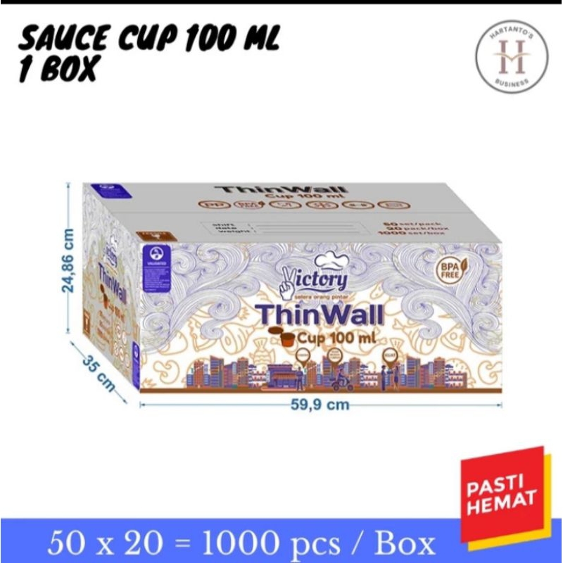 CUP SAUCE VICTORY 100ML / CUP SAMBAL UKURAN 100ML