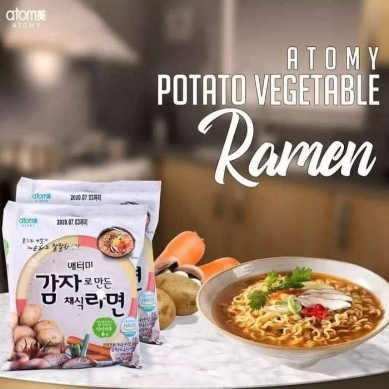 

Atomy Potato Ramen Korea Vegetarian bahan bahan korea 114g,511 kalori