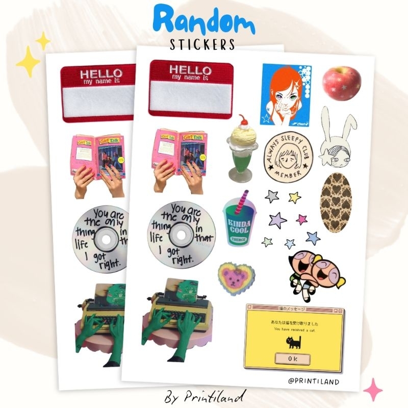 

Stiker Random Japan, Japanese Random Sticker Sheet, Aesthetic Journaling Scrapbook Deco Dekorasi