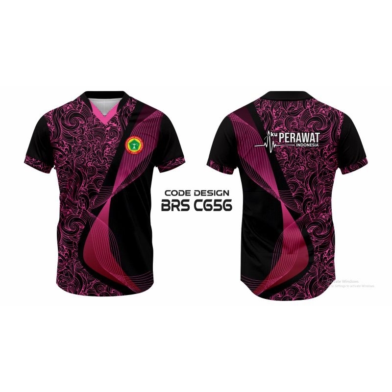 KAOS JERSEY PERAWAT / PPNI AKU PERAWAT INDONESIA PINK CUSTOM FULL PRINTING KUALITAS PREMIUM