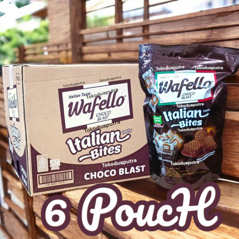

Wafello Italian Bites Coklat Pouch 234 gr X 6 pouch / Wafello Pouch Lebaran / Wafello Wafer Coklat Pouch / Wafello Coklat Festive