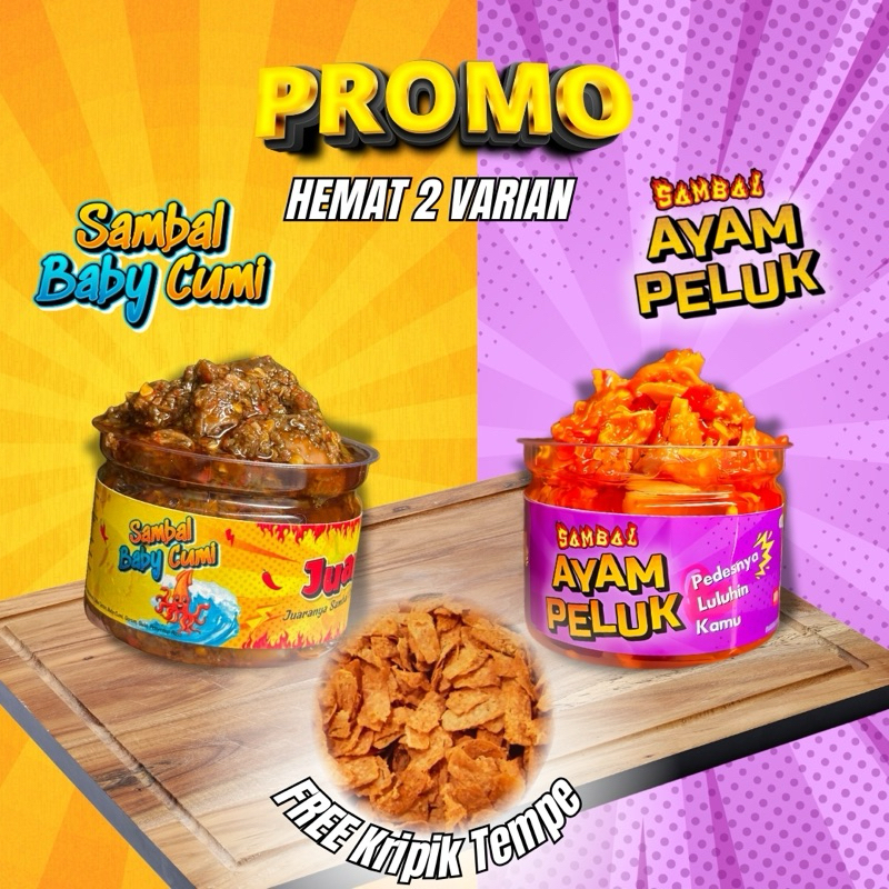 

Sambal Baby cumi & Sambal Ayam Peluk PROMO HEMAT 2