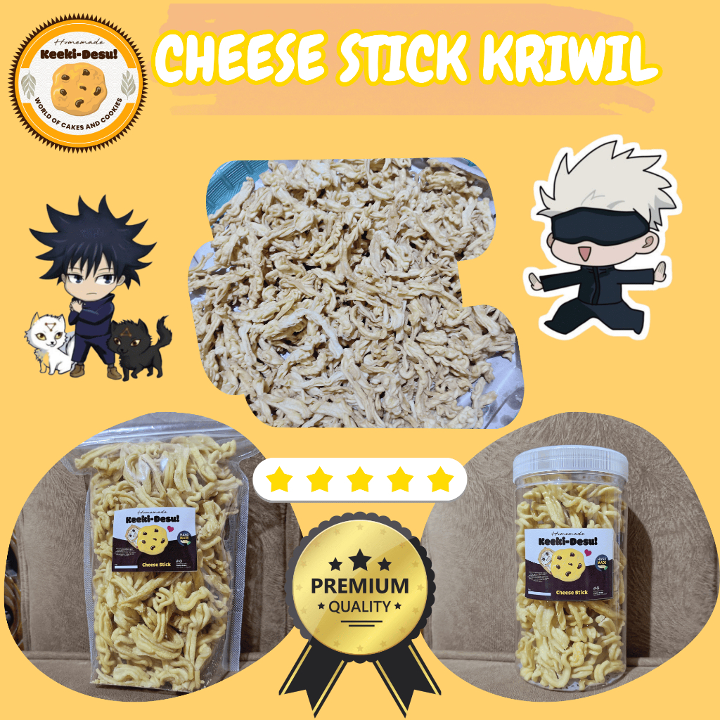 

Cheese Stick Kriwil Bahan Premium Berat 500gram dan 250gram
