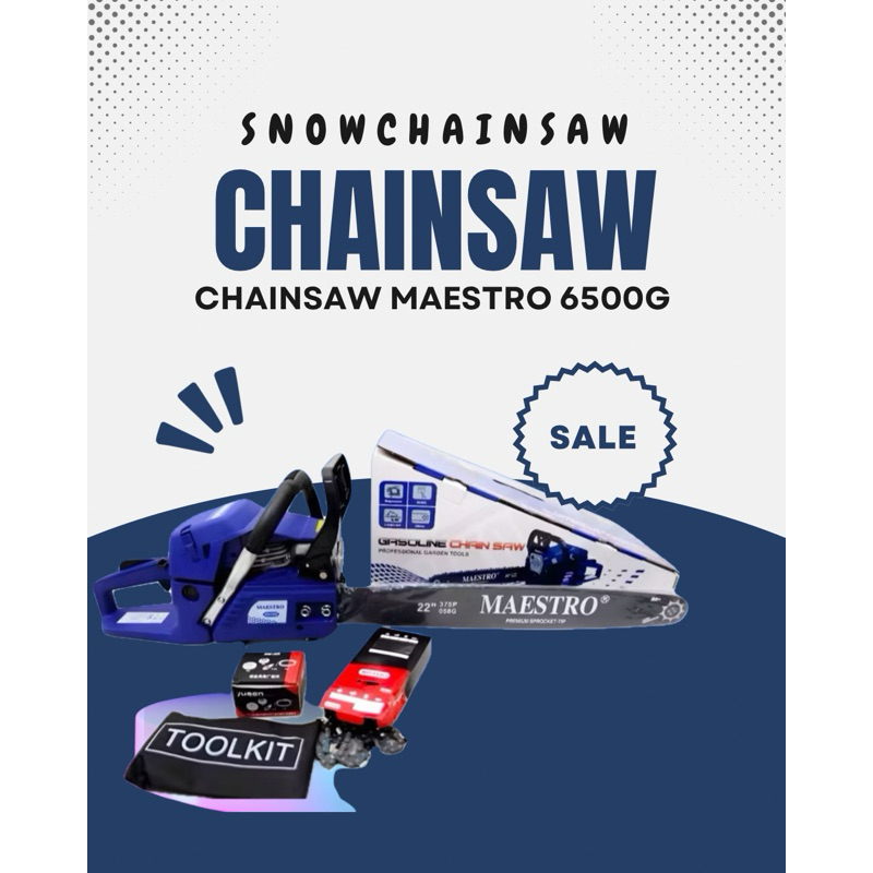 Maestro 6500G Bar 22" Reel Plus Mesin Gergaji Maestro 6500G