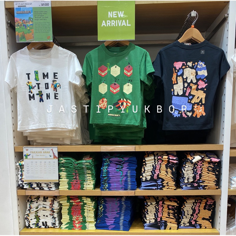 Kids Uniqlo UT Tshirt Kaos Anak Splatoon/Minecraft