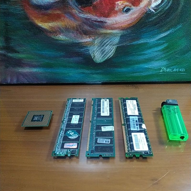 Ram jadul single ( 3 pcs ) +  prosesor Lga UNTESTED.