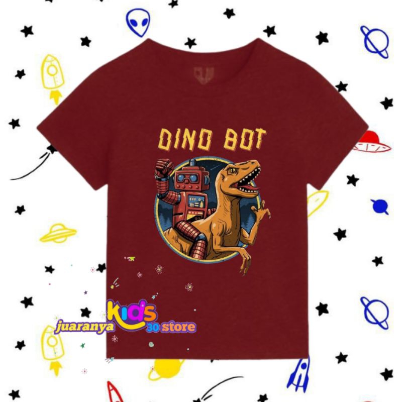 BAJU ANAK DINO BOT KAOS ANAK DINO BOT ANAK LAKI LAKI PEREMPUAN UMUR 4-12 TAHUN