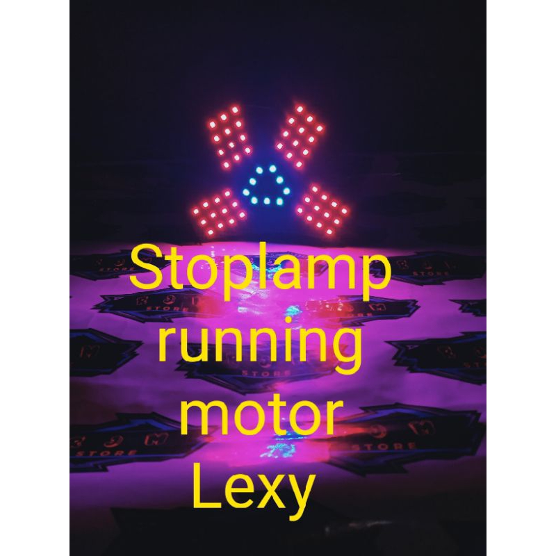 stoplamp running, lampu rem belakang , lampu rem variasi  Lexi, lampu rem  belakang variasi Lexi, 8 
