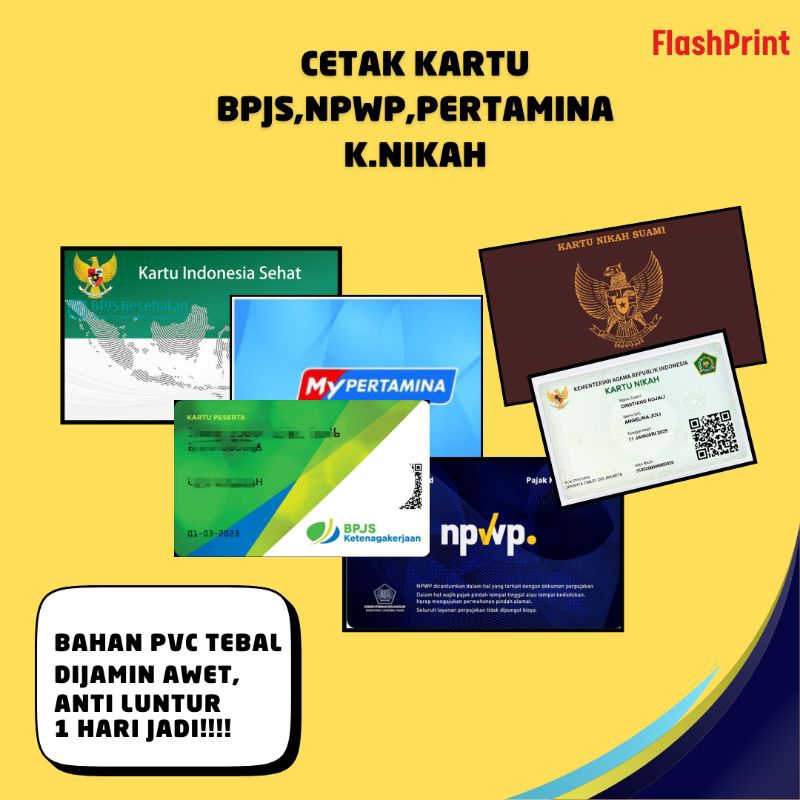 

CETAK ID CARD/KARTU KESEHATAN/TERMURAH 1 HARI JADI