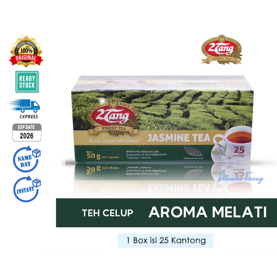 

(Box isi 25) 2Tang Jasmine Tea EXP 2026 2 Tang Teh Melati