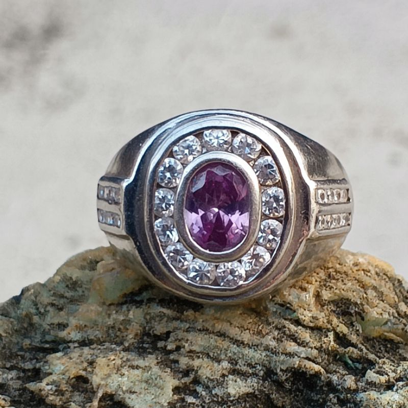amethyst kecubung ring perak