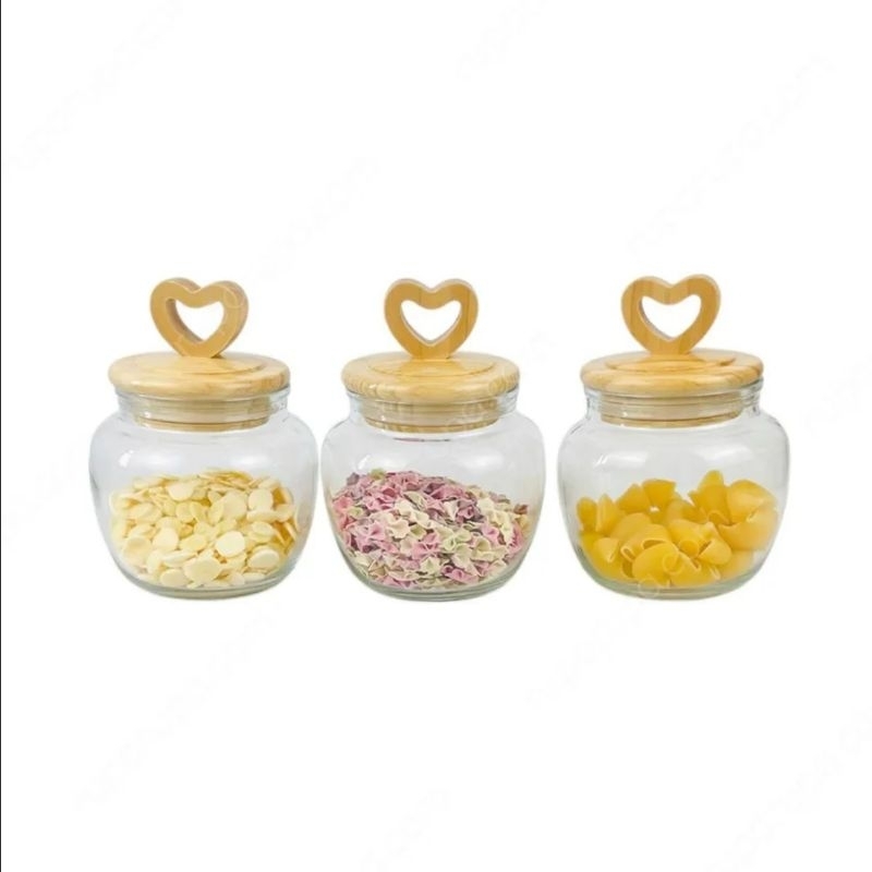Toples Informa Tally Love Glass Jar Set 350 Ml