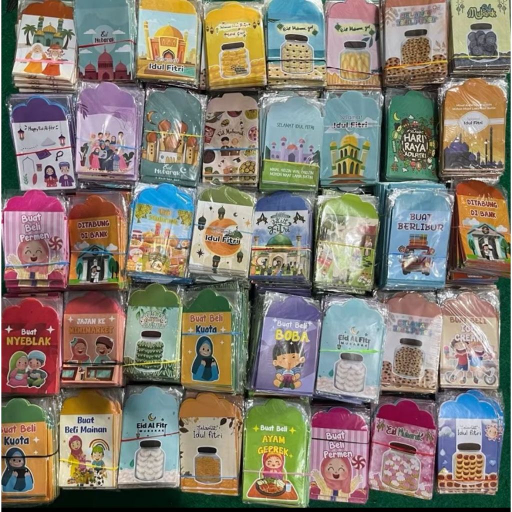 

1 PACK (ISI 50 PCS) AMPLOP LEBARAN 2025, AMPLOP IDUL FITRI SEMUA KARAKTER