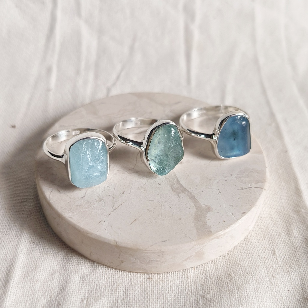 Rona Aquamarine Ring Ariant Jewellery sterling silver perak 925 Bali