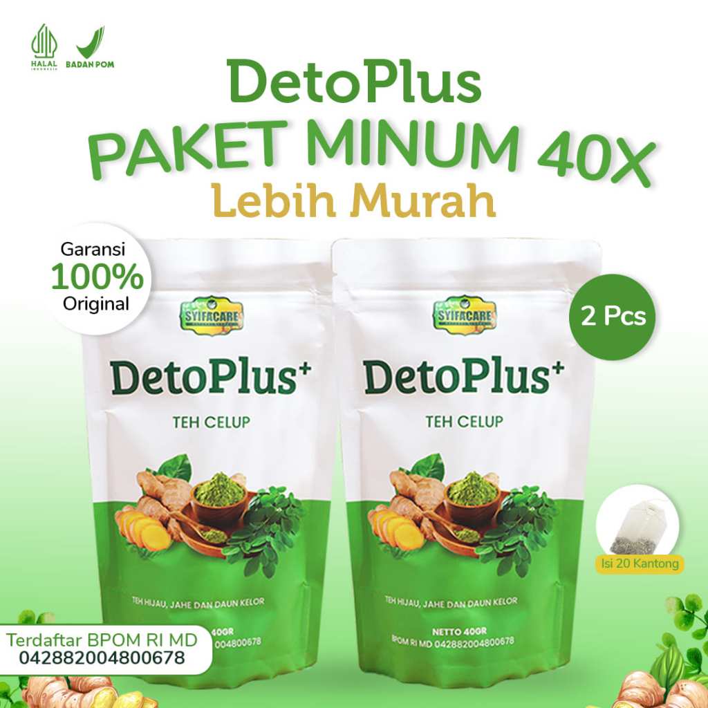 

Teh Detoplus Syifacare Teh Diet & Detox Herbal - Lancarkan Pencernaan & Jaga Imun