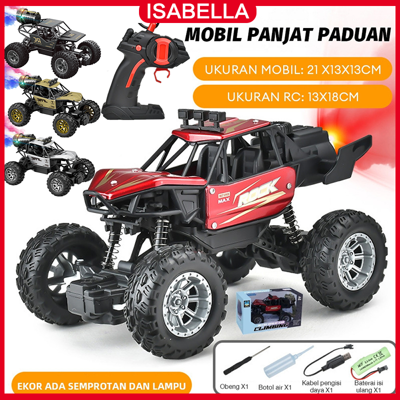 ISABELLA Mobil Remote Control Spray Mobil Mobilan Offroad Alloy Climbing Car RC Rock Crawler Mobil R