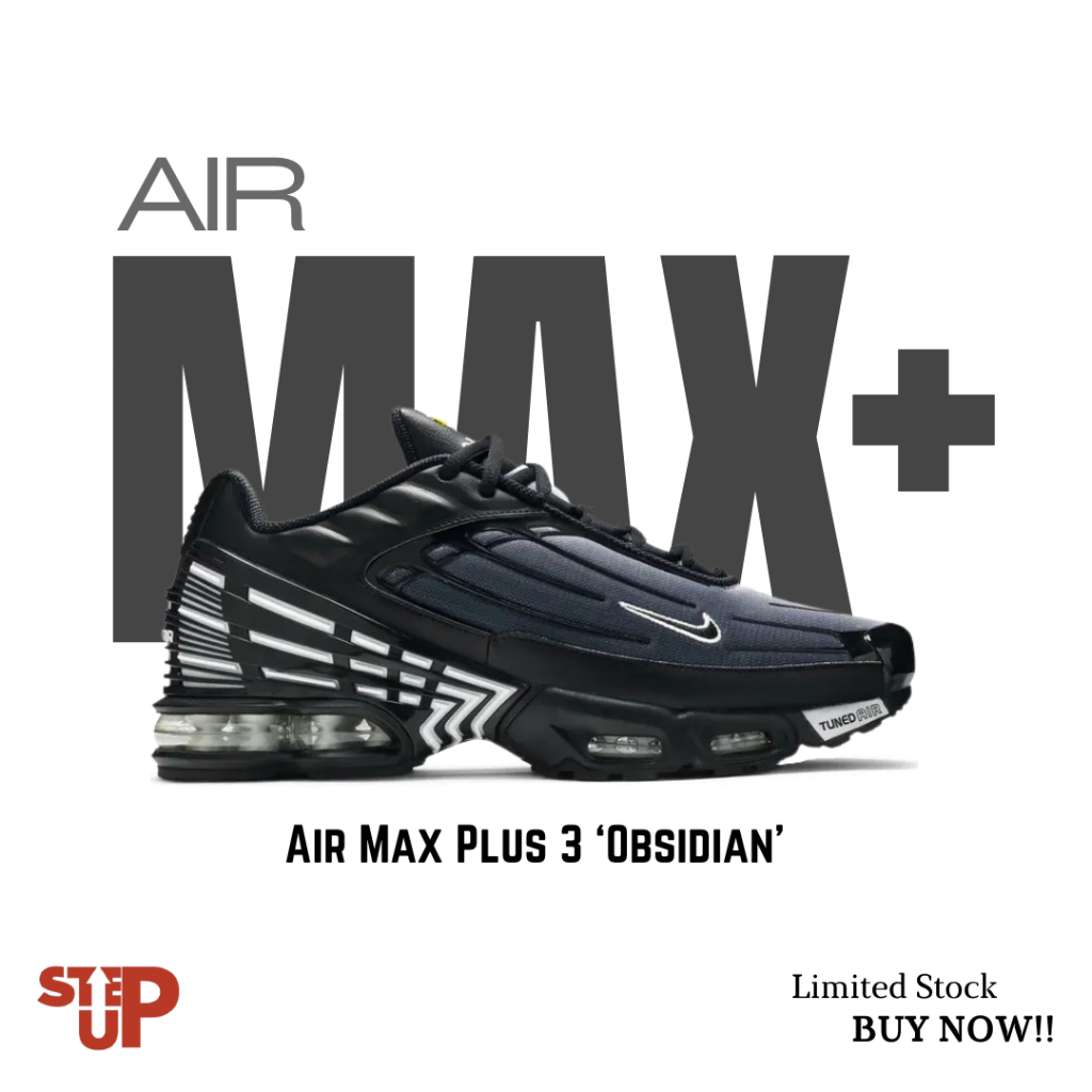 Sepatu Sneakers Nike Air Max Plus 3 'Obsidian' BNIB 100% Authentic